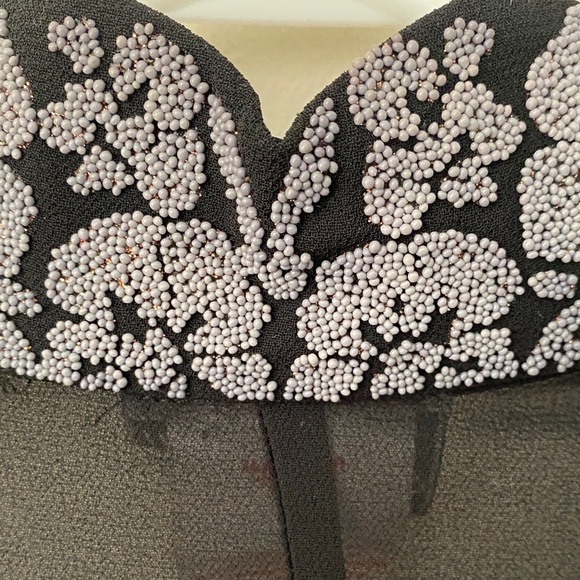 Joseph Ribkoff Long Sleeve Black Dress with Silver Detailing - Picture 5 of 6